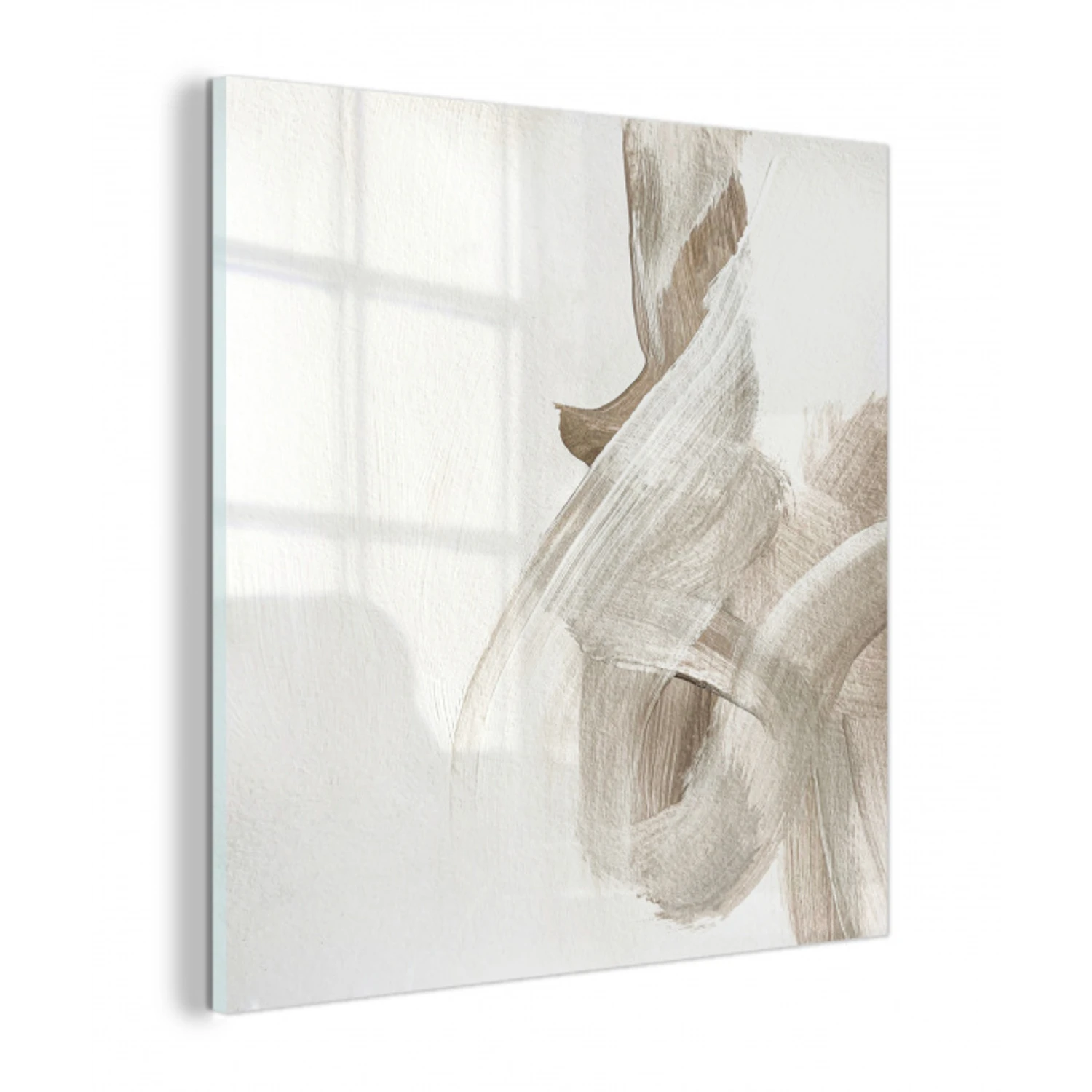 Abstract - Moderne kunst - Beige plexiglas 5mm klein -z3d