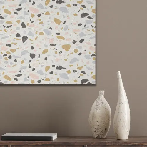Terrazzo -  Patroon - Neutraal - Zacht - Multi PET vilt klein 837 -sfeer6_closeup