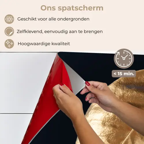 Bladeren - Black en gold - Luxe - Natuur - Planten keuken achterwand spatscherm klein -spatscherm_NL