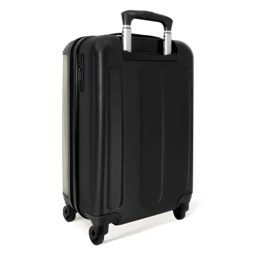 Vergrijsde beige tint NBS - Handbagage koffer - Kinderen Unisex middel -achterkant