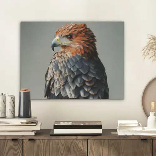 Vogel - Realistisch - Veren - Bruin PET vilt klein -sfeer1