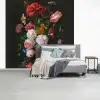 Stilleven met bloemen in een glazen vaas - Schilderij van Jan Davidsz. de Heem fotobehang vinyl groot -slaapkamer