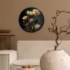 Boeket - Bloemen - Licht - Zwart Wandcirkel plexiglas klein -sfeer1