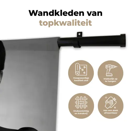Vrouw - Lolly - Zwart Wandkleed katoen klein -sfeer2