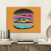 Hamburger - Kleurrijk - Speels PET vilt klein -sfeer1