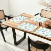 Blauw - Patroon - Snoep Placemat vinyl groot -zzsfeer4_Kitchenyeah-website