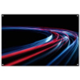 Gaming - Lichtbanen - Golvend - Rood tuinposter los doek groot -3d