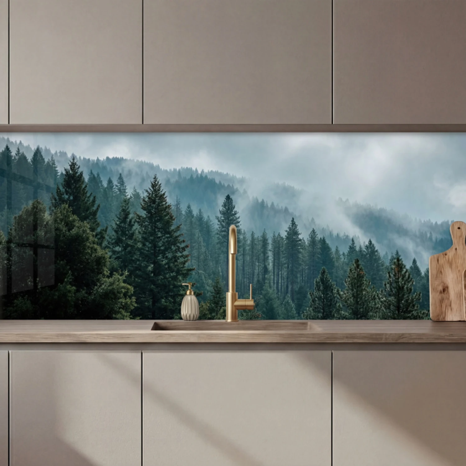 Naaldwoud - Bergen - Mist keuken achterwand 2 middel zz_3dshopping