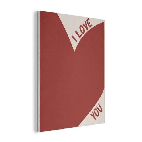Loveyou - Rood - Hart PET vilt klein -3d