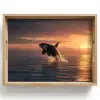 Orka - Zee - Zonsondergang Dienblad Rechthoek middel -z3d_shopping