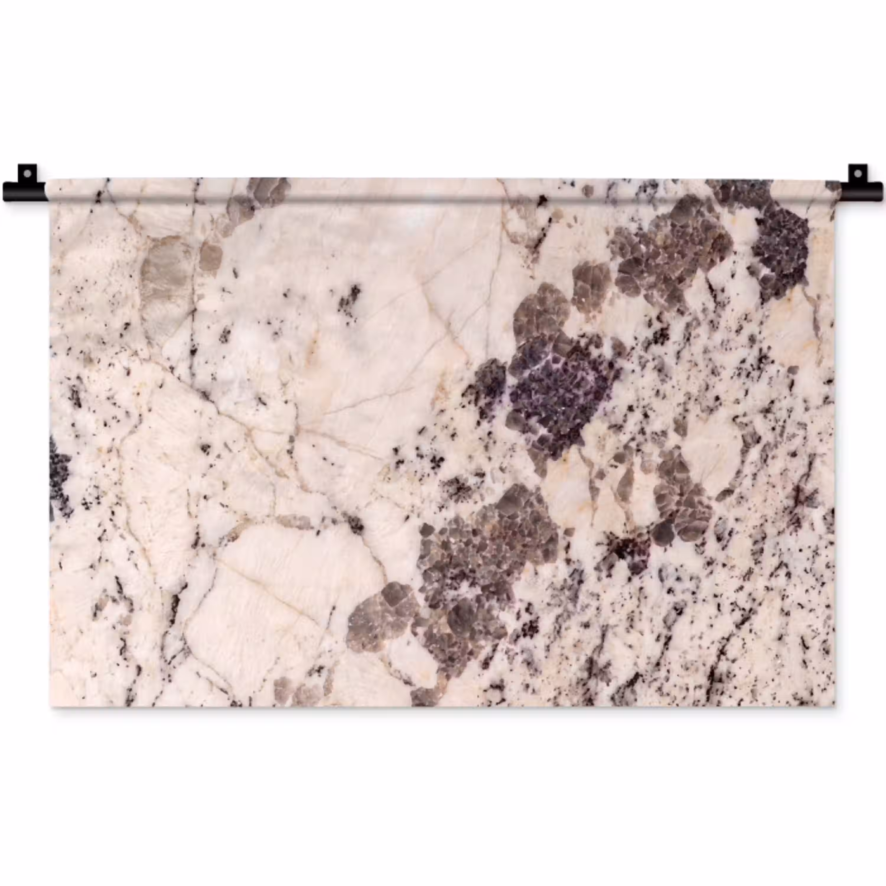 Natuursteen - Patroon - Abstract - Beige - Grijs Wandkleed katoen klein -zz3d