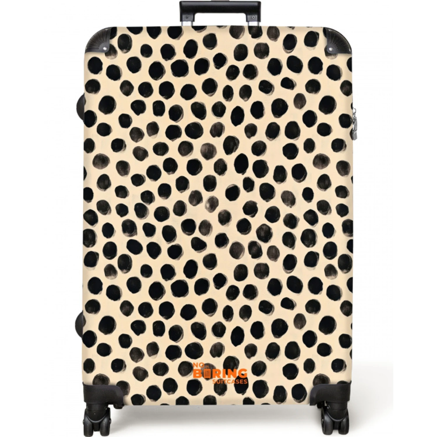Stippen - Patroon - Zwart NBS - Large koffer - Volwassenen Unisex groot -zzzzzzzzkaufland2
