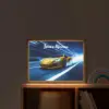 Auto - Geel - Race - Blauw Light Box met batterij (Wandlamp kind) middel -sfeer1_kind