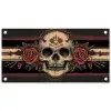 Schedel - Rozen - Gotisch tuinposter los doek klein -3d