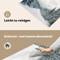 Weg - Sneeuw - Naaldbos - Winter - Avontuurlijk Inductie beschemer met haakjes klein -ky-schoon-de