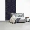 Plaid - Patroon - Visgraad - Blauw fotobehang vinyl groot 64 -slaapkamer