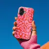 Abstract - Patroon - Rood - Roze - Minimalistisch Toughcase MagSafe Apple iPhone 17 klein -Sfeer1V