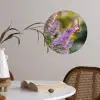 Sierlijke - Vlinder - Paarse - Bloemen Wandcirkel behangsticker klein -sfeer3