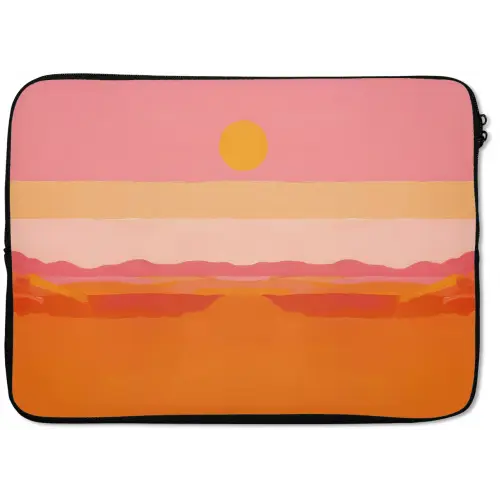 Zon - Abstract - Landschap - Oranje laptophoes neopreen klein -zkaufland3dotto