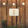 Minimalistisch - Schepijs - Hoorntje - Beige tuinposter los doek klein -sfeer1