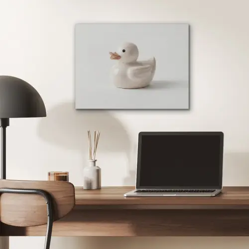Badeend - Minimalistisch - Wit PET vilt klein -sfeer5