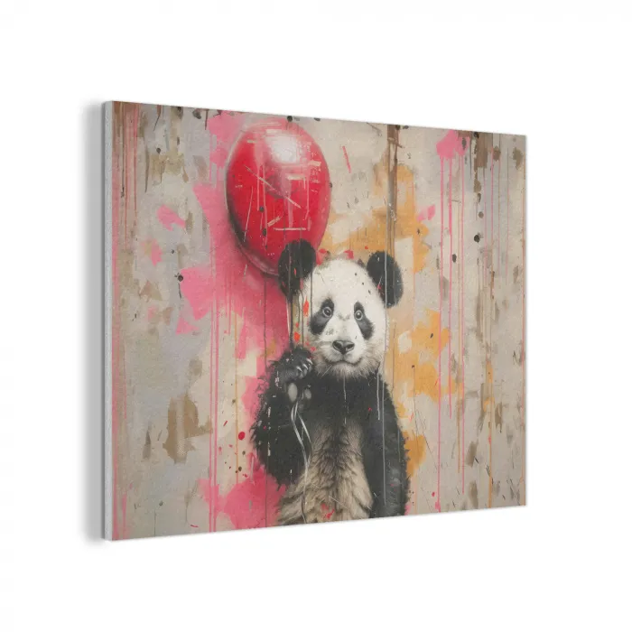 Graffiti - Panda - Ballon - Street art - Banksy PET vilt klein -3d