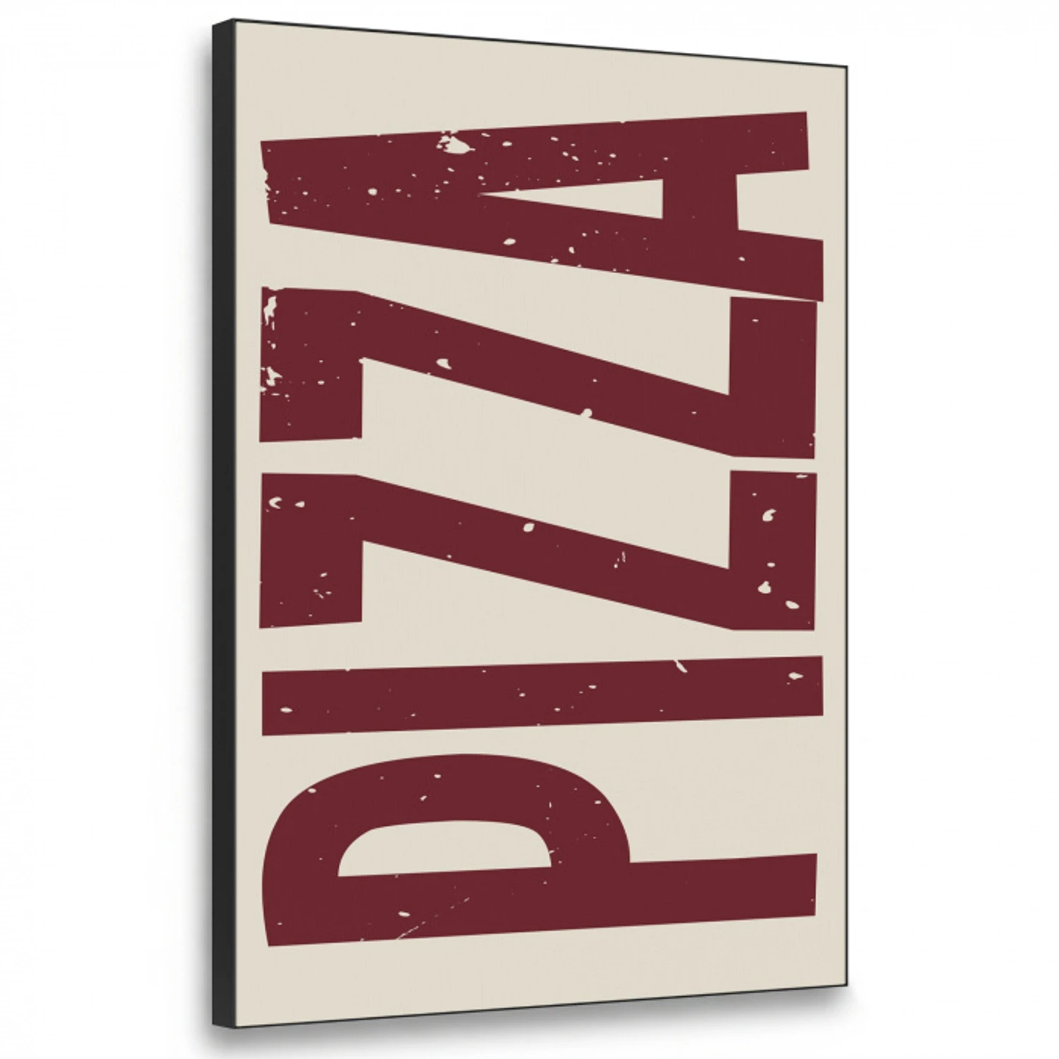Pizza - Vintage - Decoratie - Japandi Textielframe - compleet frame klein -3d