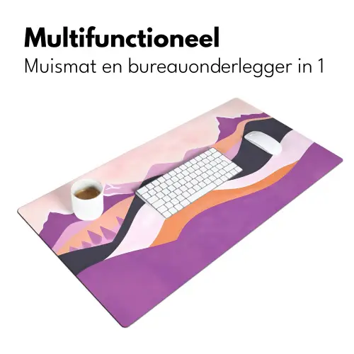 Abstract - Heuvels - Bomen - Groen Muismat XXL klein -sfeer4