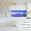Skyline - Blauw - Wolkenkrabbers - Stad keuken achterwand 2 middel -sfeer4_NL
