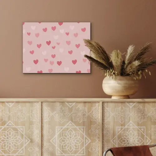 Hartjes - Patroon - Roze - Eenvoudig PET vilt klein -sfeer4