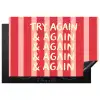 Strepen - Rood - Try again Inductie beschermer vinyl 3mm klein -3d