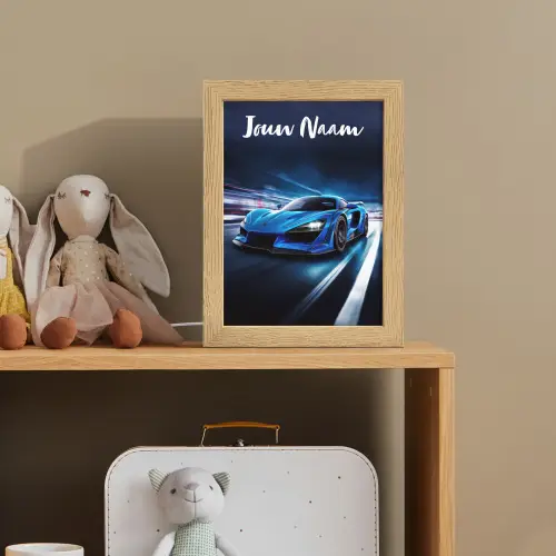 Auto - Blauw - Jongens - Kind Light Box met kabel (Kinderlampje) klein -sfeer2_kind