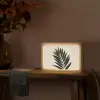 Palmblad - Donkere bladen - Subtiel Light Box met kabel (Tafellamp) klein -sfeer4