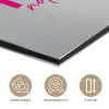 Catch flights not feelings - Vliegtuig - Roze aluminium wit klein -closeup_NL