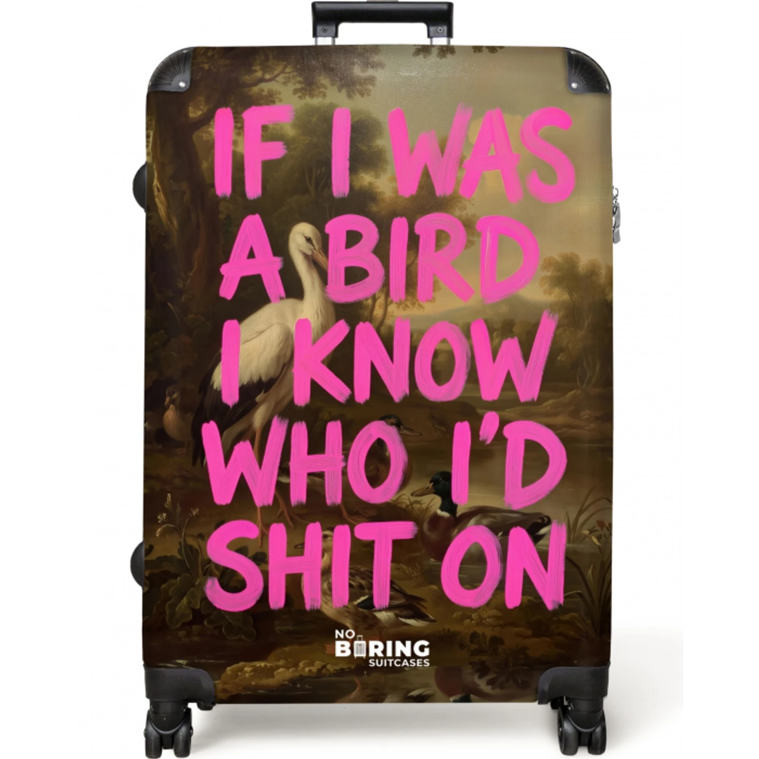 Klassiek - Humor - Roze NBS - Large koffer - Volwassenen Unisex groot -zzzzzzzzkaufland2