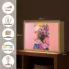 Kleurrijk - Bloemen - Vrouw - Zon Light Box met batterij (Wandlamp) middel -USP_websiteoverzichtNL