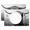 Schotse hooglander - Zwart - Wit - Gras Placemat vinyl groot -zzsfeer2_Kitchenyeah-website