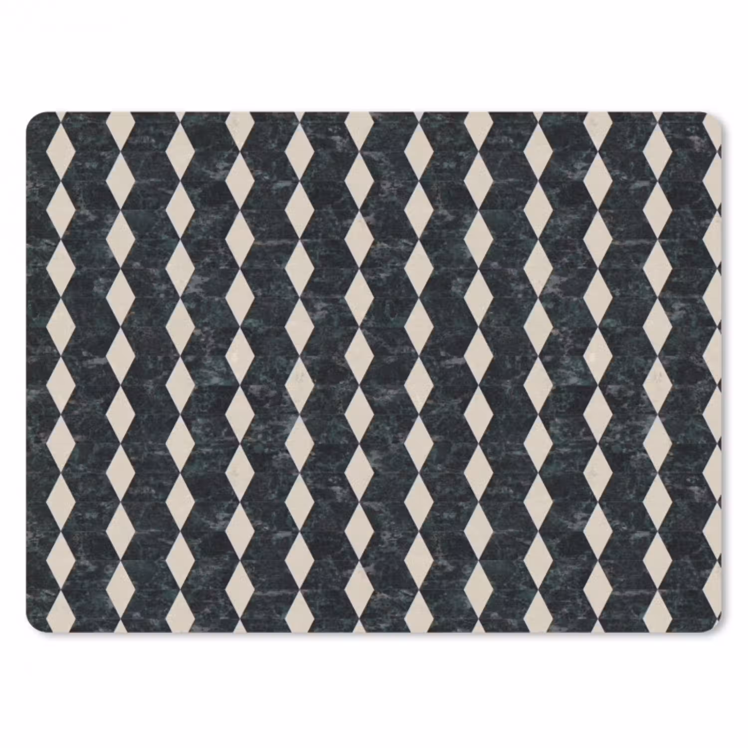 Geometrisch - Patroon - Marmer - Groen muismat rubber klein 262 -3d