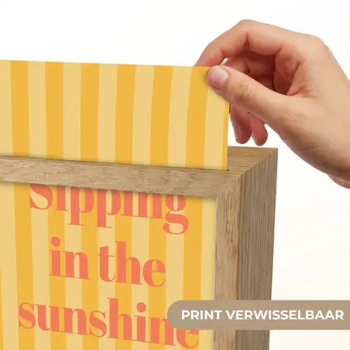 Gestreept - Geel - Sunshine - Letters Light Box met kabel (Wandlamp) klein -USP_websiteprintNL
