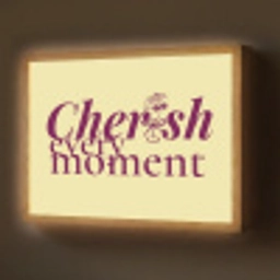 Cherish every moment - Cocktailglas - Geel Light Box met batterij (Wandlamp) middel -z3d_website