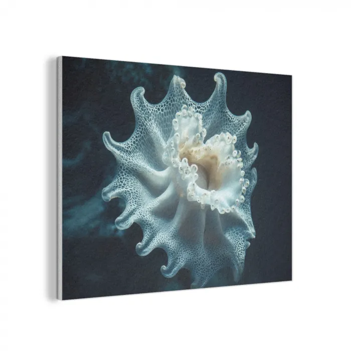 Zeewezen - Wit - Golven - Water PET vilt klein -3d