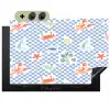 Zee - Sfeer -  Zeilboot - Blauw Inductie beschemer met haakjes klein 777 -3d