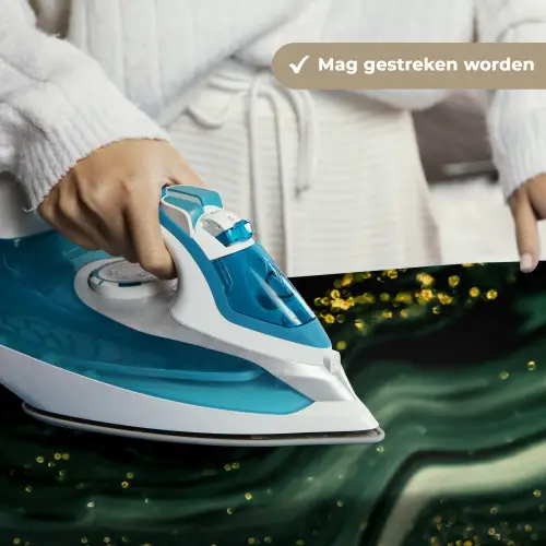 Marmer - Goud - Glitter - Groen - Marmerlook - Luxe Wandkleed katoen klein -sfeer9