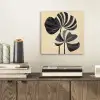 Zwart - Bladeren - Strepen - Minimalistisch aluminium wit klein -sfeer1