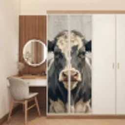 Koe - Portret - Dieren - Modern deurposter klein -sfeer3