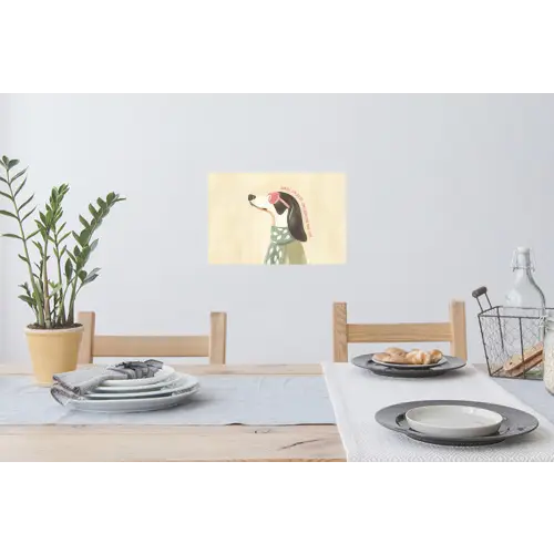 Quote - Hond - Zonnebril Muursticker klein -eettafel