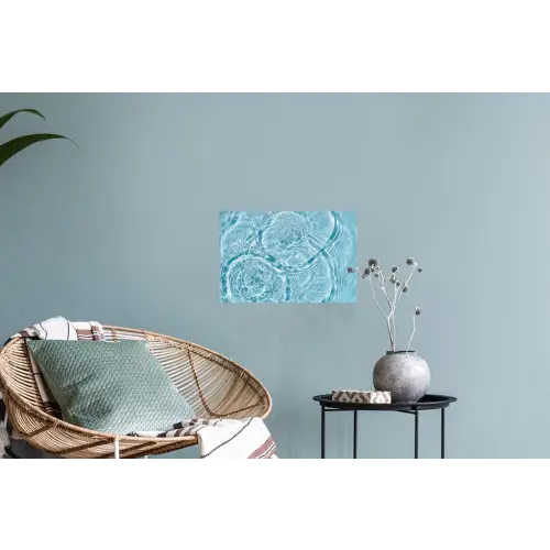 Water - Blauw - bubbels Muursticker klein -plant
