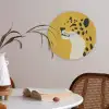 Cheetah - Illustratie - Geel Akoestische PET Vilt - Rond klein -sfeer3