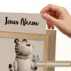 Tijger - Blauwe bloemen - Rustig Light Box met kabel (Kinderlampje) klein -USP_websiteprintNL