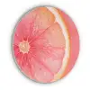 Grapefruit - Roze - Levendig Akoestische PET Vilt - Rond klein -3d